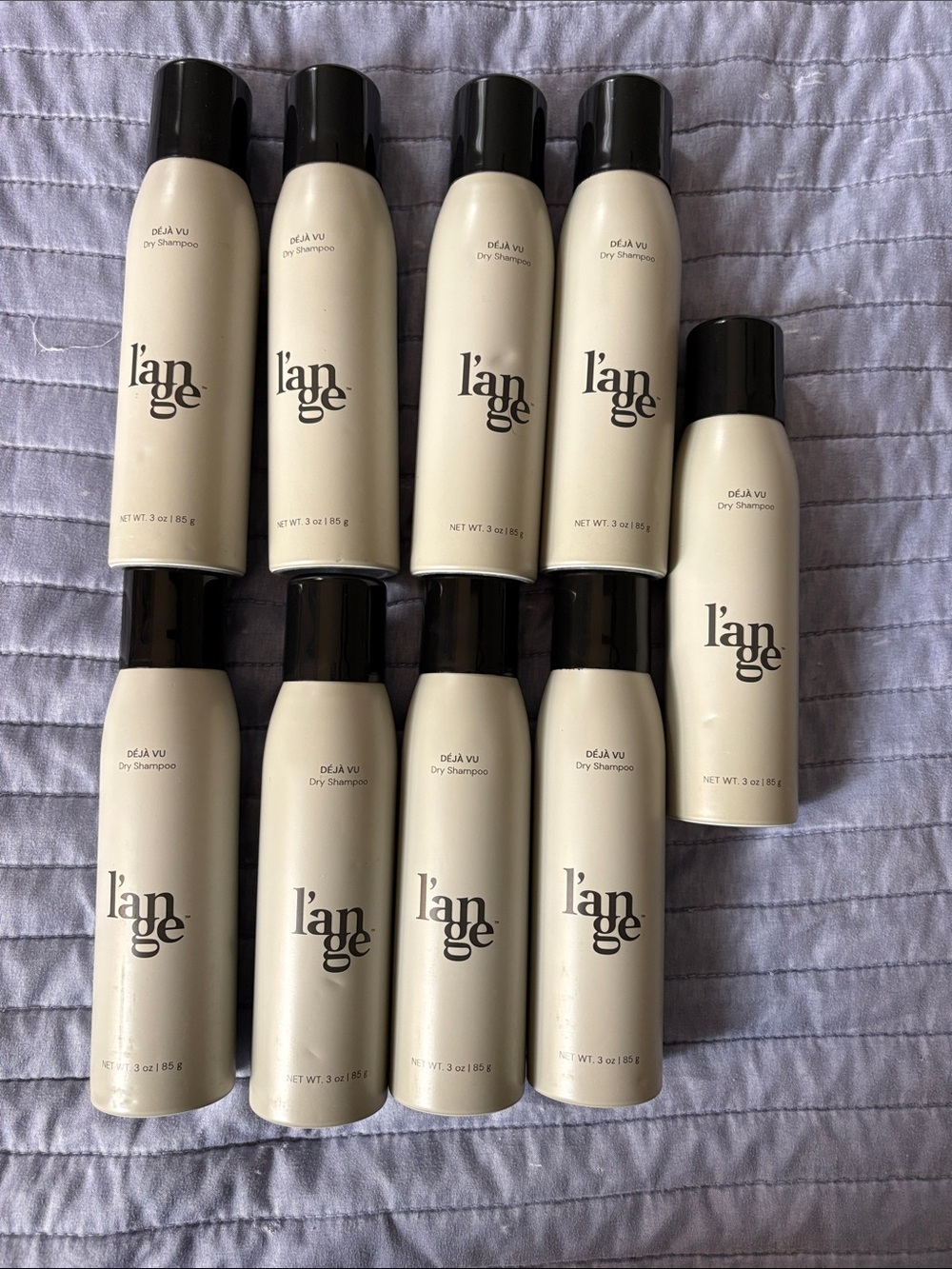 Lange Déjà Vu Dry Shampoo Spray - Cream Bottle with Black Cap (Lot of 9)